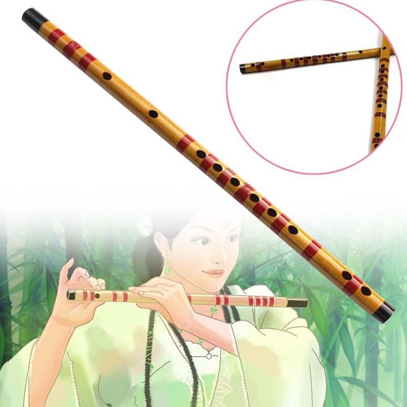 1 Pcs Flute Bamboo Musical Instrument Handmade for Beginner Students CMG786