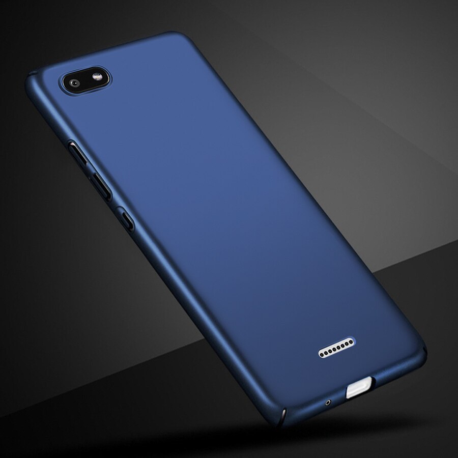 Hard Phone Case For Xiaomi Redmi 6a 6 a Case Cover Matte Slim Bumper For Xiaomi Redmi 6a Case Smartphone Back Housing Funda: Blue