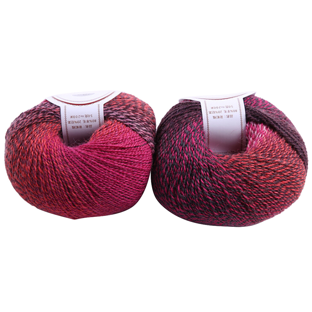 Chunky Pure Wool Ball Rainbow Colorful Knitting Crochet Yarn Craft for Sewing Autumn winter sweater Cloth Hand-knitted Yarn: 1