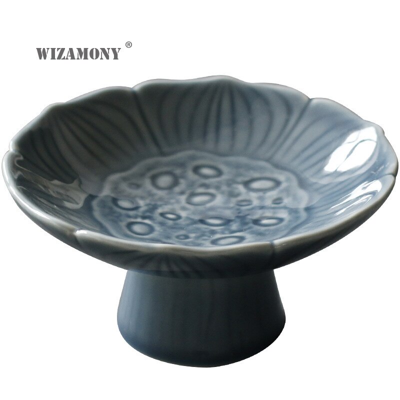 WIZAMONY fruit snack fruit tray ceramic high tea tray tea ceremony Japanese fruit nut dish