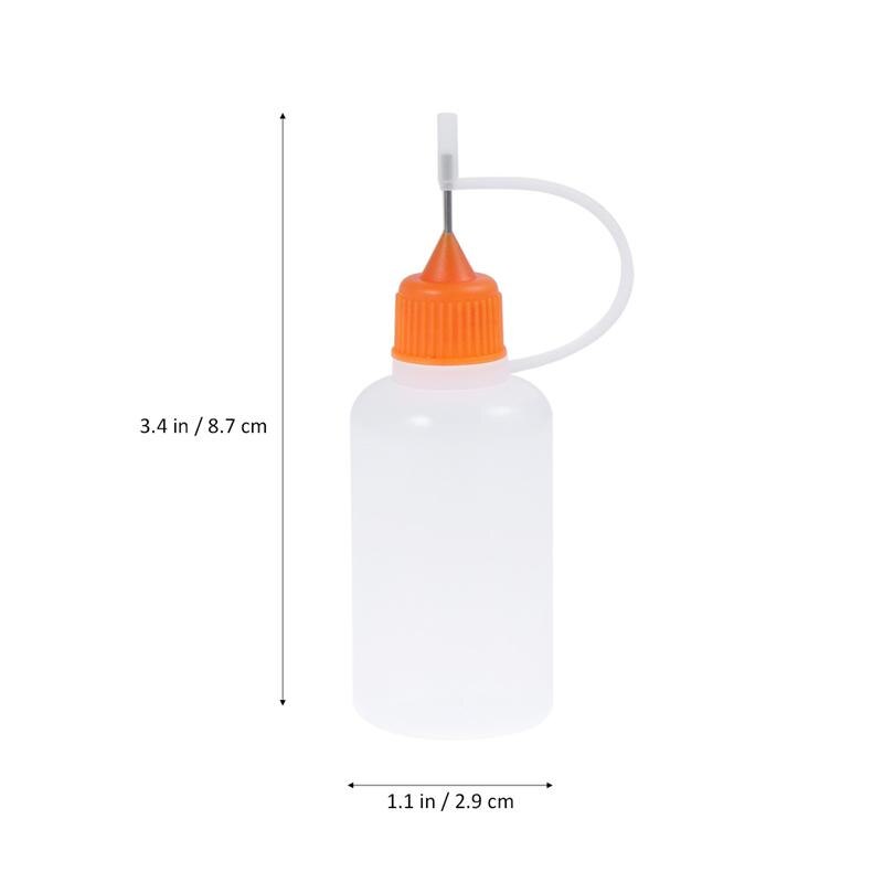 24 uds, 30ml, aplicador de agujas, botellas de punta con 5 uds, embudo, botellas de pegamento con aguja de acero, DIY, botella para engrasar, para manualidades DIY