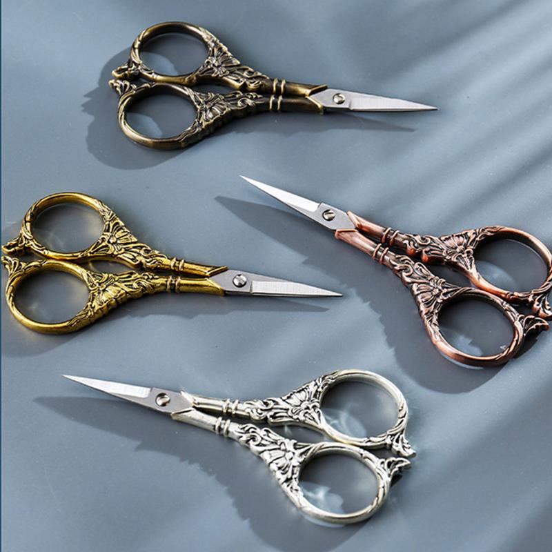 Lilie aufbringen Europäischen retro Professionelle NäHenne Schere NäHenne Liefert Goldene Schere Mini Antike Schere Für Stoff
