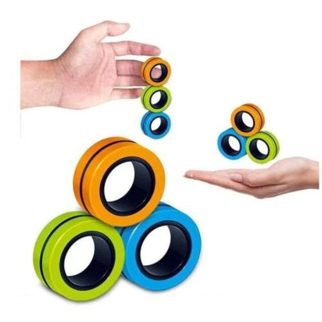 Fingears Magnetic Magnet Rings Anti-Stress Ring Wheel 446693358