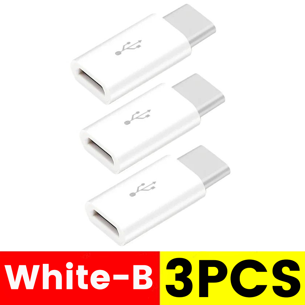 6/1Pcs Type C Female To Micro USB Male Adapter Connector Type-C Micro USB Charger Adapter for Xiaomi Huawei Phone Converter: grey