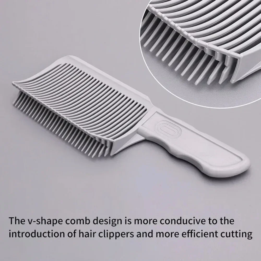 Peignes décolorés pour barbier, outils de coupe de cheveux pour peigne de coiffure dégradé, peigne de coupe de cheveux à dessus plat pour hommes, brosse décolorée résistante à la chaleur
