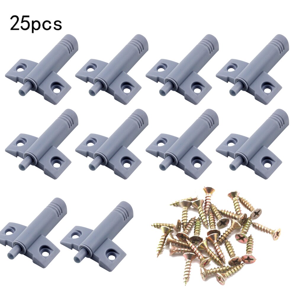 Tope de puerta para armario de cocina, 25 uds., cierre suave, amortiguador de armario con tornillos para muebles Hardw [3]