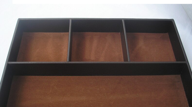 12X8 "bois bois cuir bureau papeterie accessoires stylo porte-plateau organisateur boîte case marron 299B