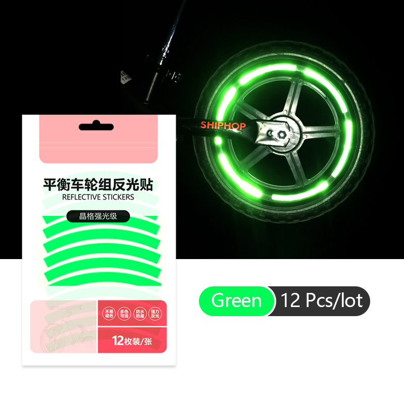 Reflecterende Bandensticker Veiligheidssticker Kleur Kids Balansfiets Reflecterende Sticker Wieldicker Fietsaccessoires: Paars