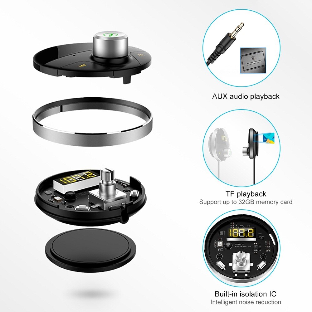 MP3 Auto Bluetooth Modulator FM Modulator Center Konsole Auto MP3 Bluetooth-Player AUX FM Transmitter Auto Wireless Stereo Radio