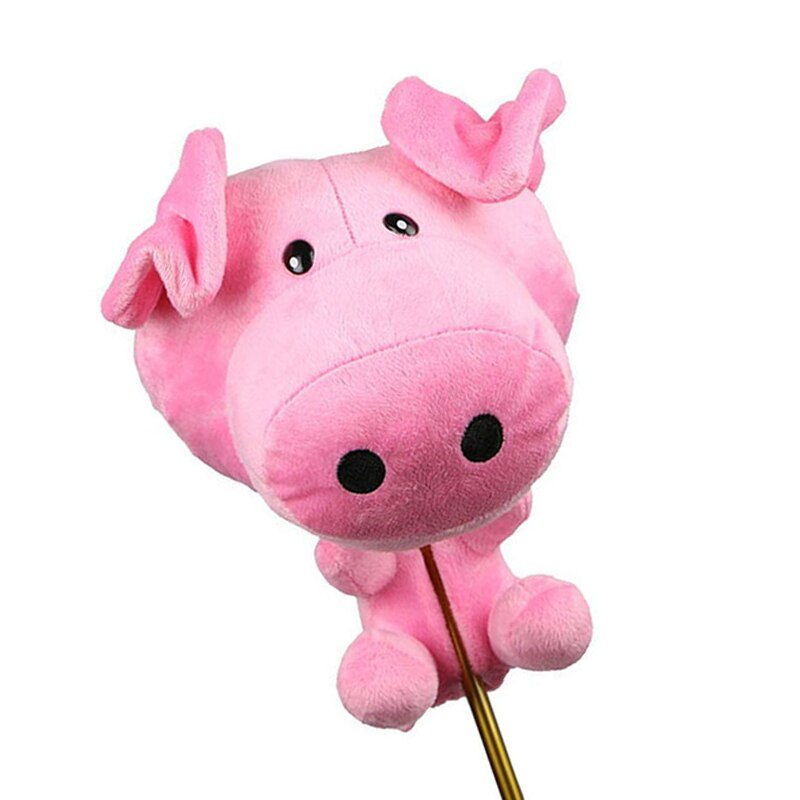 Neuheit Plüsch Ebene Rosa Schwein Geformt Kopf Abdeckungen Golf Verein Fahrer Holz Headcover Schutz Universal- passen Meisten 460cc/Nein.1 treiber