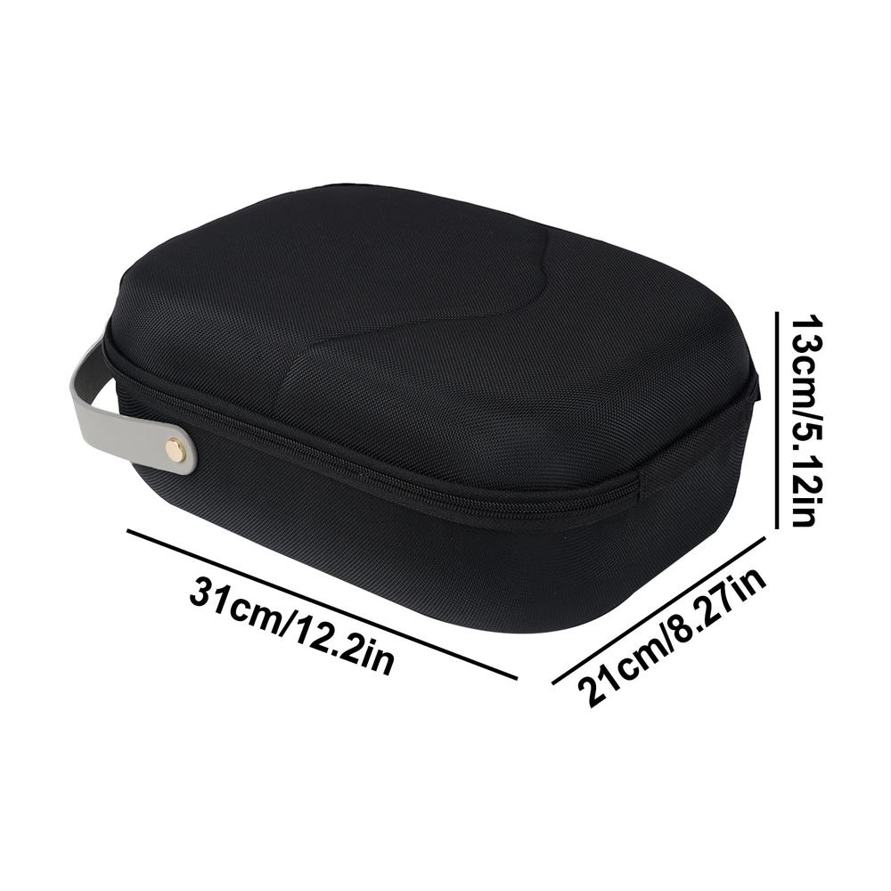 Harte Aufbewahrungstasche für VR-Teile, wasserdichte tragbare VR-Headset-Aufbewahrungsbox mit Griff, VR-Zubehör, stoßfest, kratzfest: Schwarz
