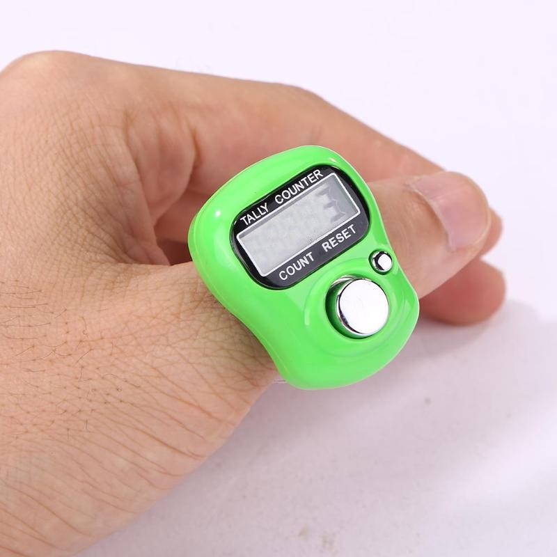 Mini hånd finger sting markør og række finger tæller lcd elektronisk digital tæller rækkevidde 0-99999 sy strikning værktøj