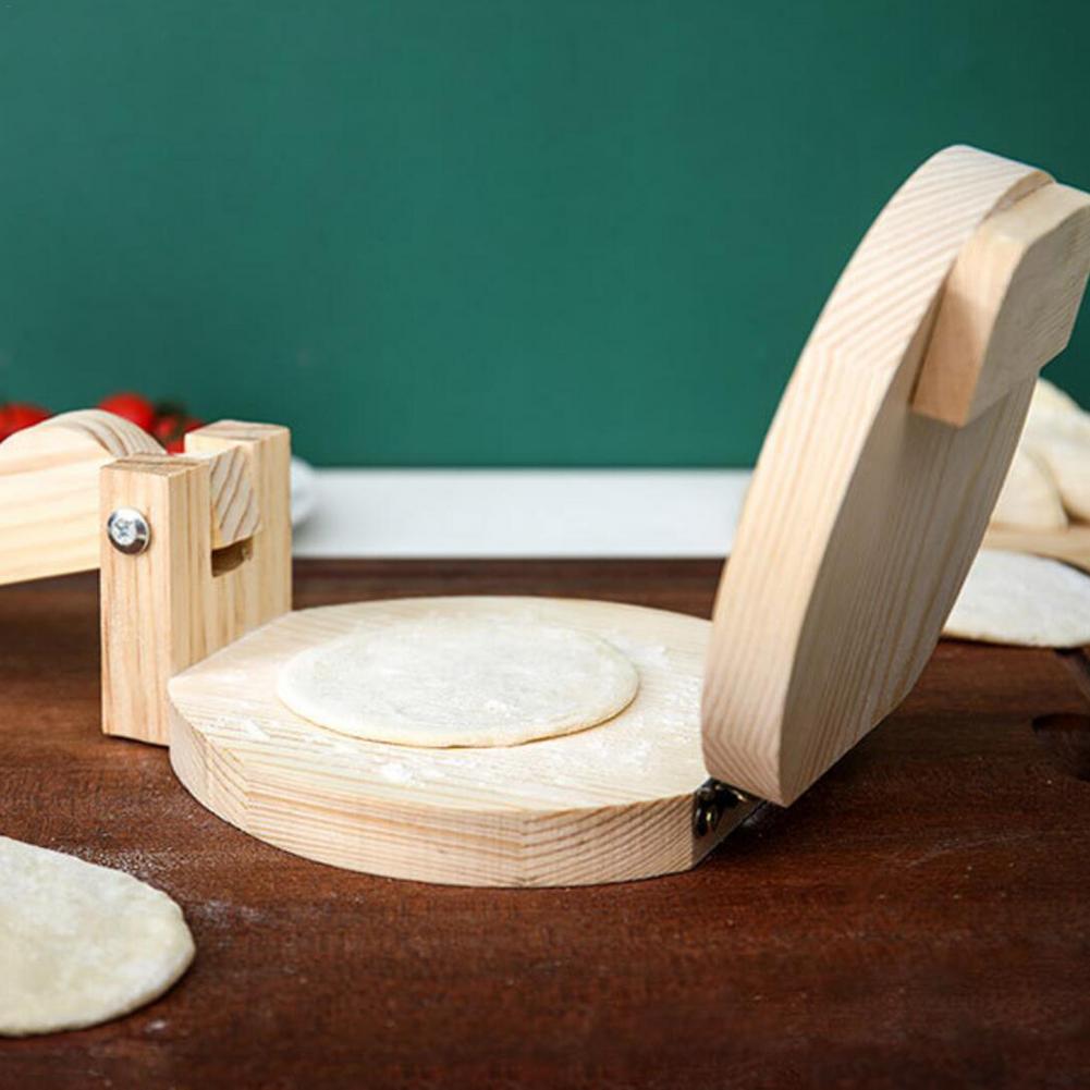 Wooden Tortilla Press Dumpling Skin Maker Tools Presser Chapati Roti Taco Corn Maker Pressing Tool For Kitchen Accessories