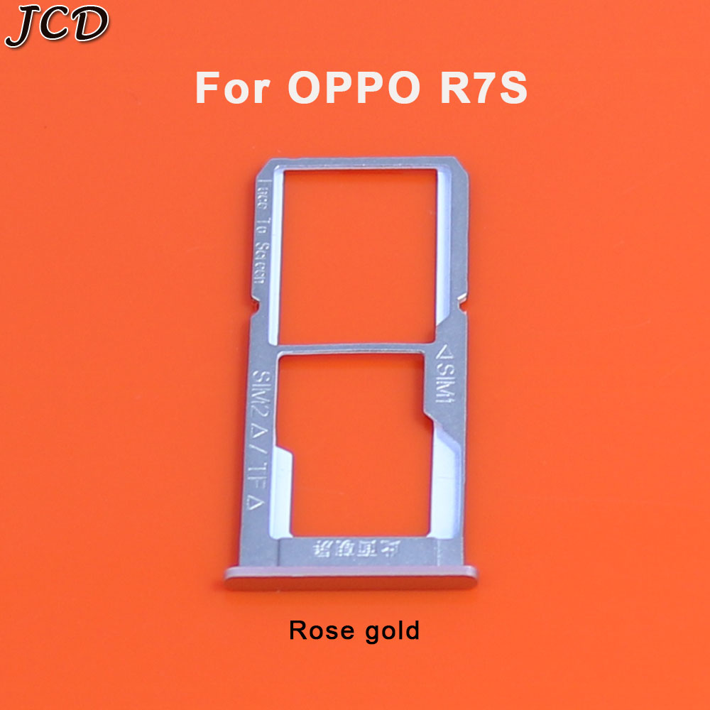 JCD SIM Card Tray Slot Holder Adapter for OPPO R7 Plus R7s R7Plus Replacement Repair Parts Phones Accessories: R7S-Rose gold