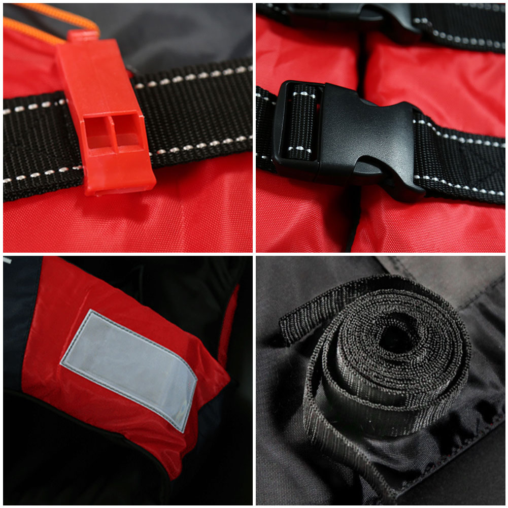 Portable Swim Jacket Adjustable Swimming Life Vest Water Sports Safety Vest for Snorkeling Swimming Kayaking Boating