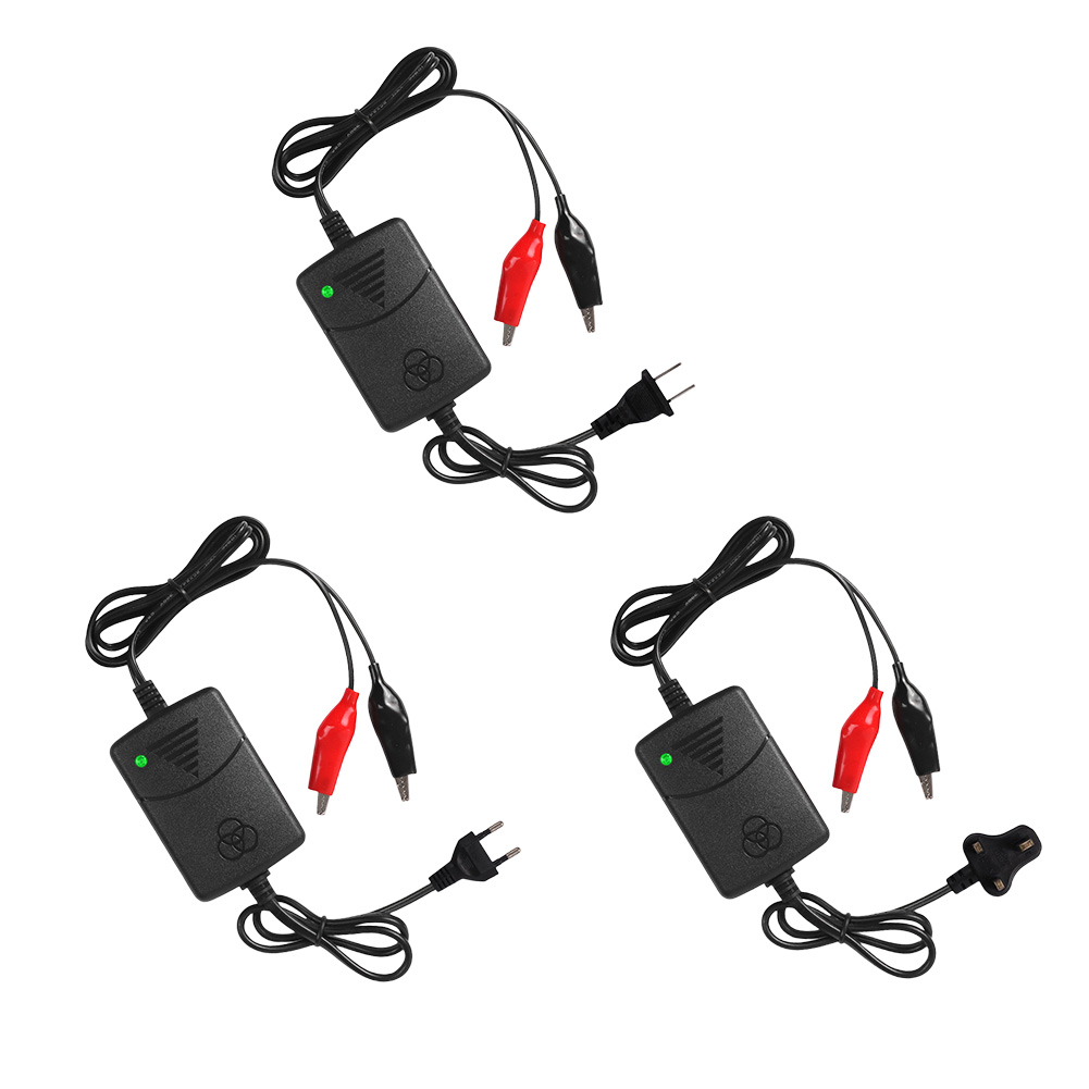 12V auto-acculader 1500MA intelligente reparatielader draagbare acculader voor loodzuuraccu voor 12V auto-motorfiets