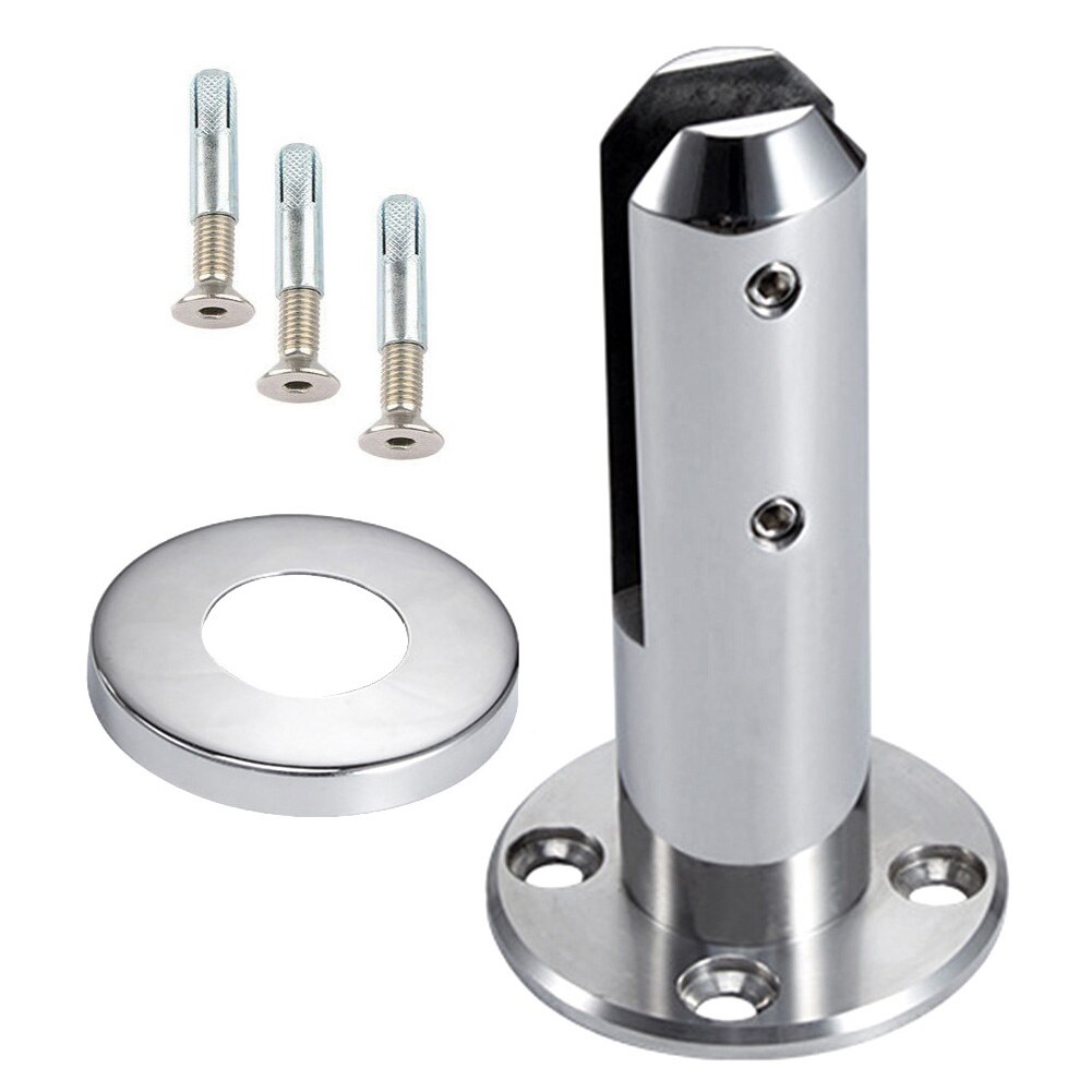 Spigots Stainless Steel Glass Clamp Home Pool Balustrade Bracket Railing Fence Balcony Floor Stand Stairs Round Bathroom: 2