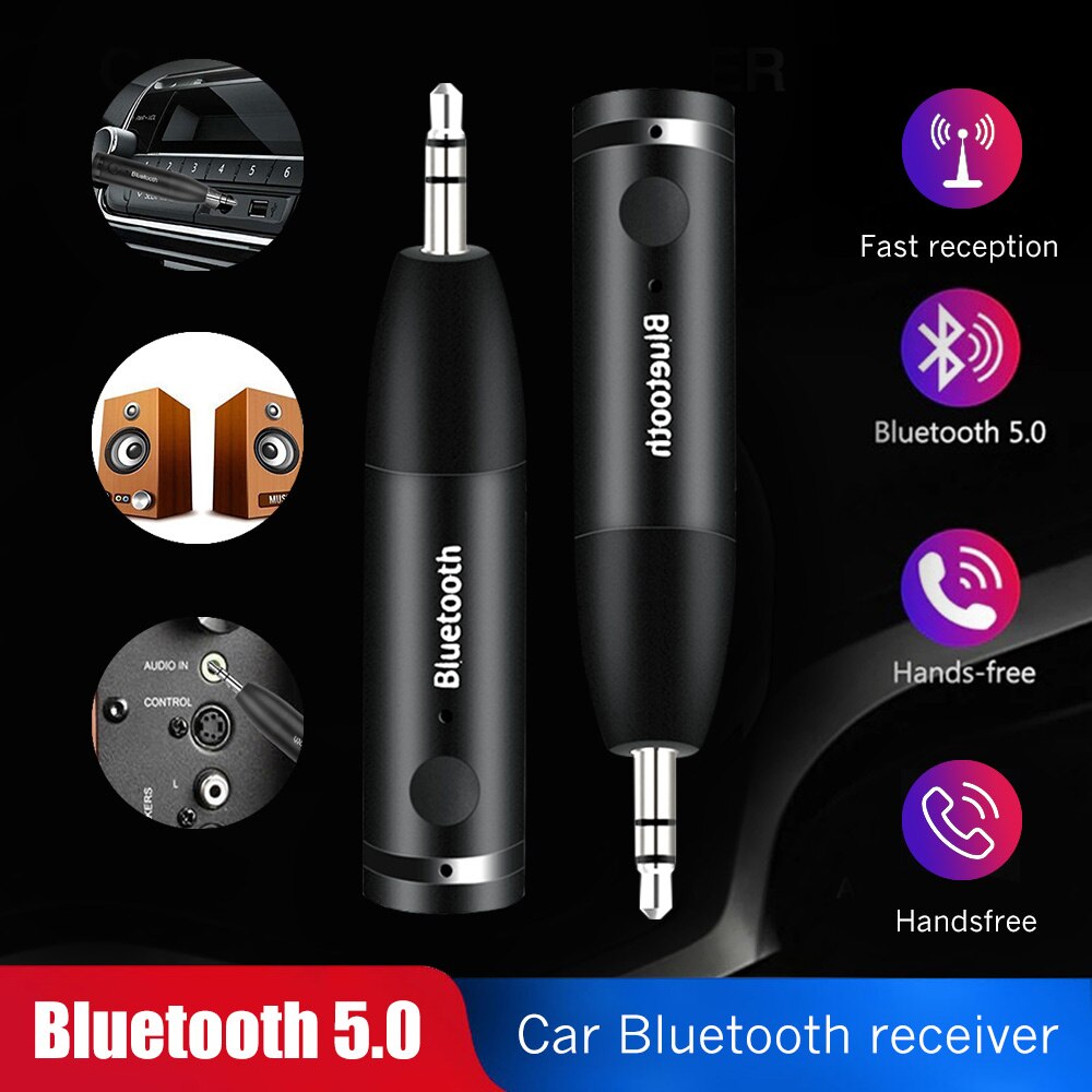 Interface Bluetooth 5.0 3.5mm AUX Stereo Receiver FM Transmitter for car TV PC Wireless Audio Adapter