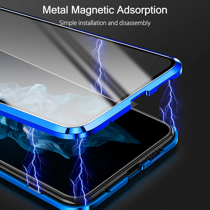 Natrberg Glas fallen für Huawei Nova 5T fallen Magnetische Metall 360 Dual Gehärtetem Glas Zurück schwer Startseite Auf Für huawei Ehre 20 fallen