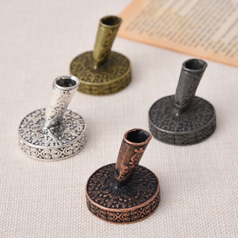 Portalápices de inserción redondo de Metal Vintage para plumas, plumas, suministros escolares y de oficina, papelería, para estudiantes