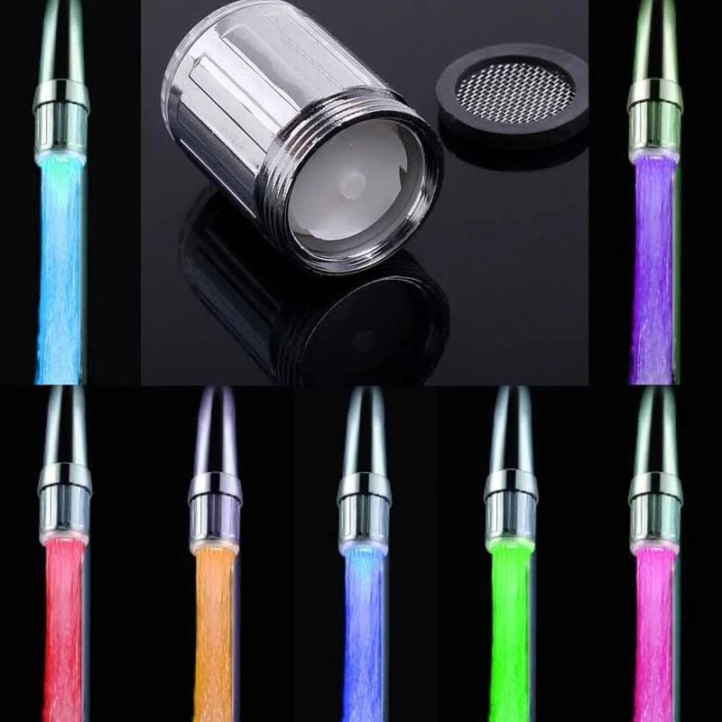 Podświetlany kran doprowadziło zmieniający kolory blask głowica prysznicowa kran kuchenny kolor kraniki robić wody dysze aeratory