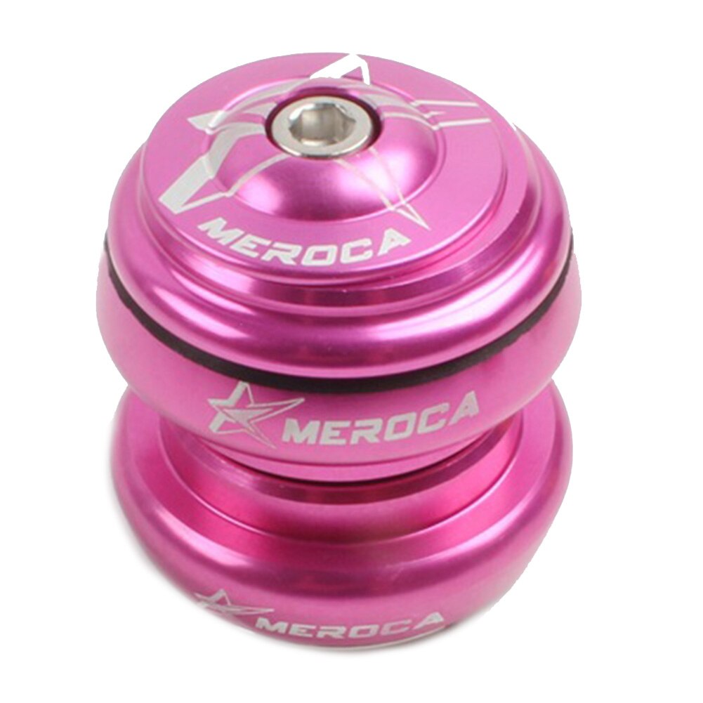 44mm Aluminum Alloy MTB Road Bike External Headset 1-1/8" Unthreaded Parts Set Mountain Steel Bearing Bowl Scooter Aluminum: Rose red
