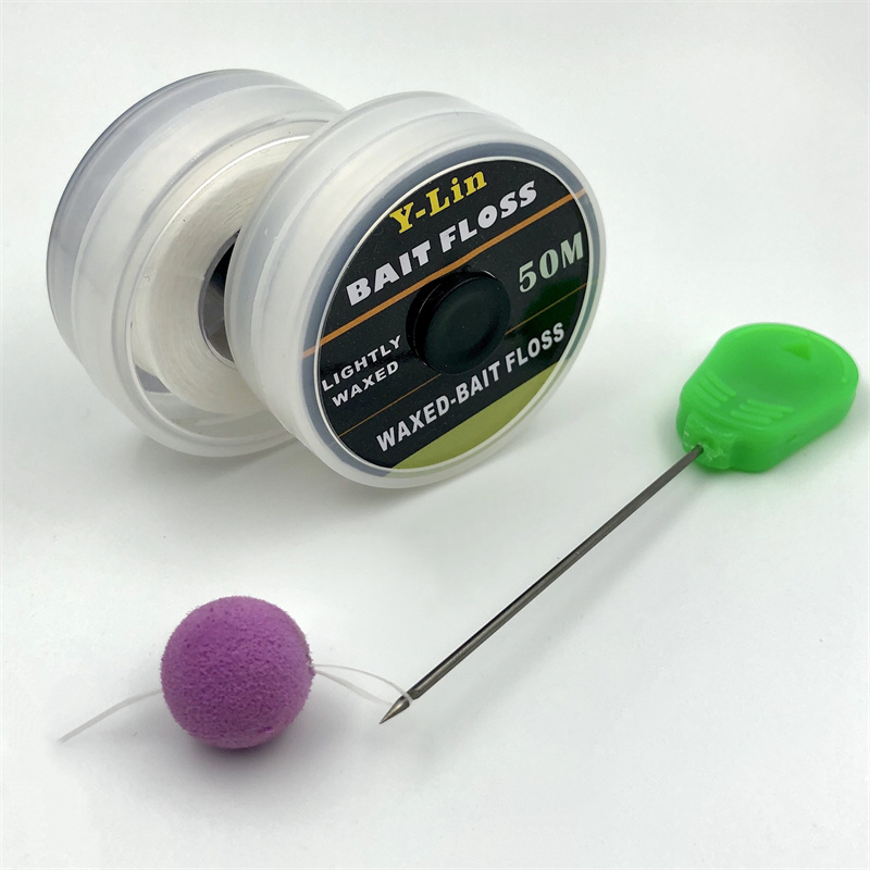 50m Carp Fishing Bait Floss Accessories Grips for POP UP Boilies Holder Chod Hair Ronnie Rig Carp Rigs Fishing Tackle Terminal
