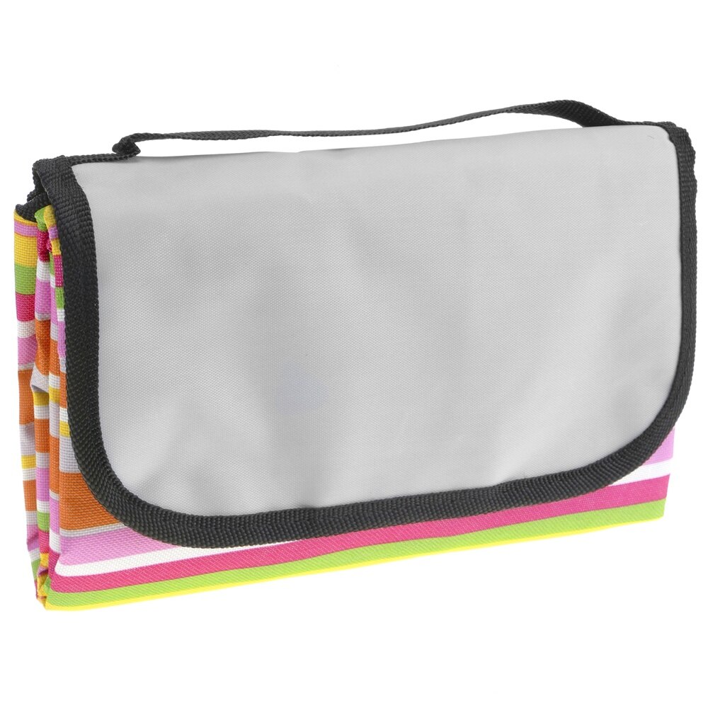 Primematik-picnic tæppe 150 x 130 cm printede fine striber flerfarvet