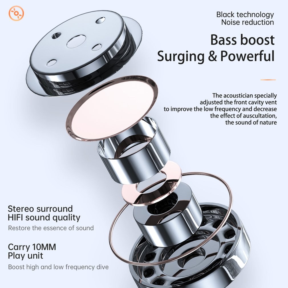 Wireless Headphones Wireless Charging Bilateral Stereo Power Display Voice Control Headphones Multi-point Connection