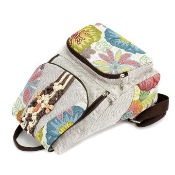 String Applicaties Vrouwen Reiziger Backrack! Leuk Bohemian Bloemen Prints Lady Cover Backruck Veelzijdige Vintage Rugzakken