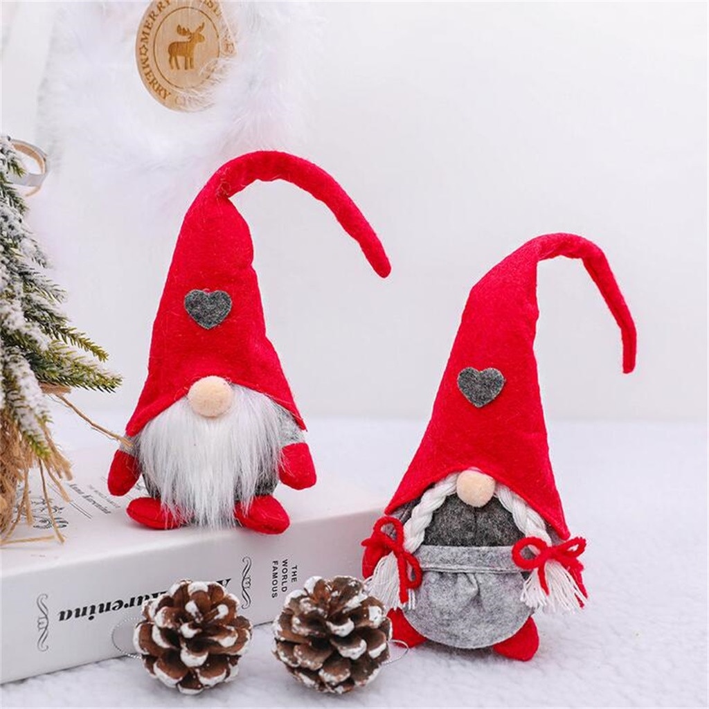 Christmas Forest Old Man Love Standing Doll Faceless Doll Decoration High materials comfortable non-woven fabric plush