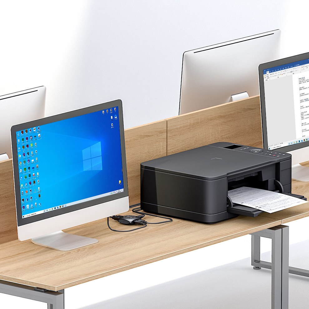 Unnlink USB Switch 4 Computers Sharing 1 Printer Hotkey Selector