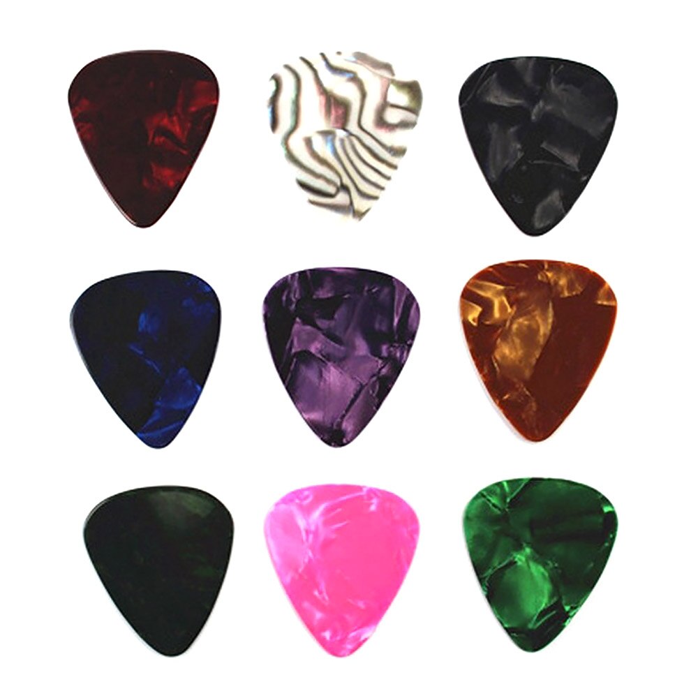 Superthin Colorful Acoustic Celluloid Electric Plectrum Instrument Guitar Picks