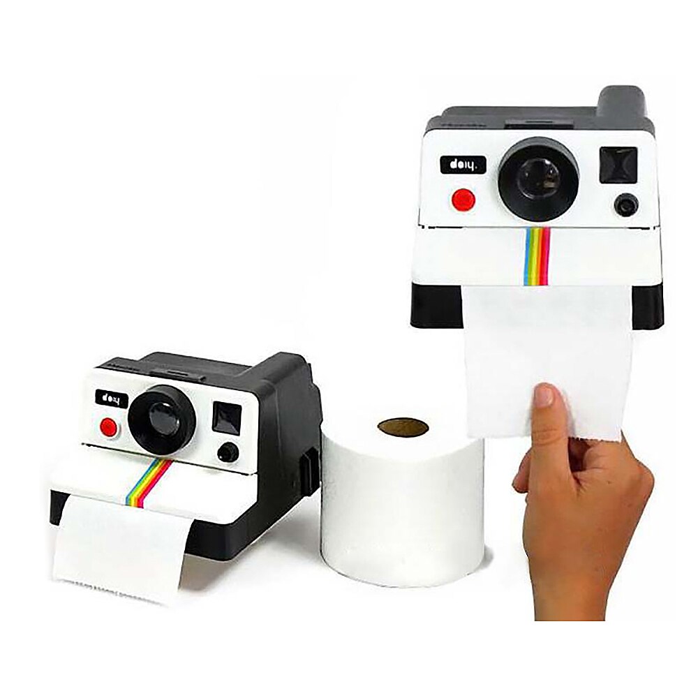 1PCS WC Tissue Box Retro Polaroid Camera Shape Inspired Tissue Boxes Toilet Roll Paper Holder Box Home Bathroom Decor