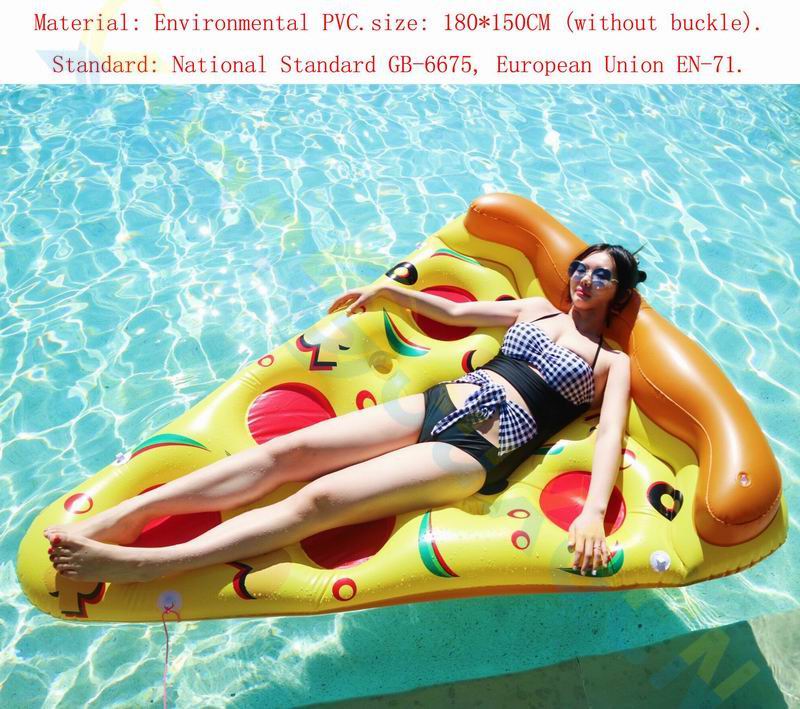 inflatable salad bar buffet ice bucket cup drink holder swimming bathing pool Floating row toy party decoration bar coasters: Pizza