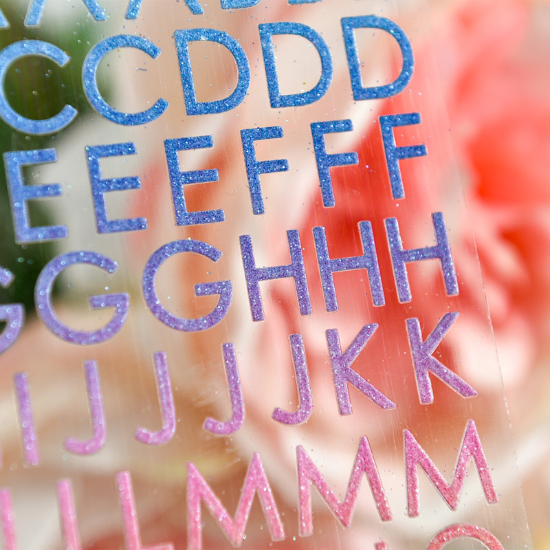 KSCRAFT Gradiënt Letters zelfklevende Pvc Sticker voor Scrapbooking/DIY Ambachten/Kaart Maken Decoratie