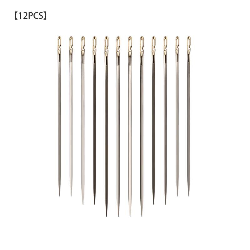 Sewing Needle Slef Threading Pin Set Metal Stitch Side Opening Pins Handicraft Threading Tool, Silver: 1