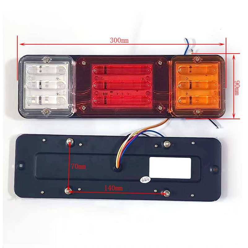 Luces traseras para remolque de camión, lámpara LED de freno inverso, señal de giro, 12V, 24V, para vehículos de barco, luz trasera para camión, autobús, campistas, Tractor, 2 uds.
