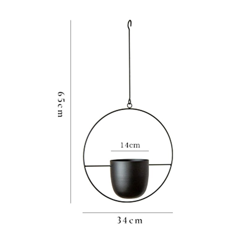 Metalen hangende pot plantenhanger ketting hangende plantenbakmand bloempot plantenhouder huis tuin balkon decoratie