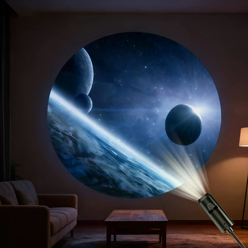 [H]LED Galaxy Projection Light 1 Light+10 Pictures Change, LED Galaxy Projector, Starry Sky Lighting Night Light