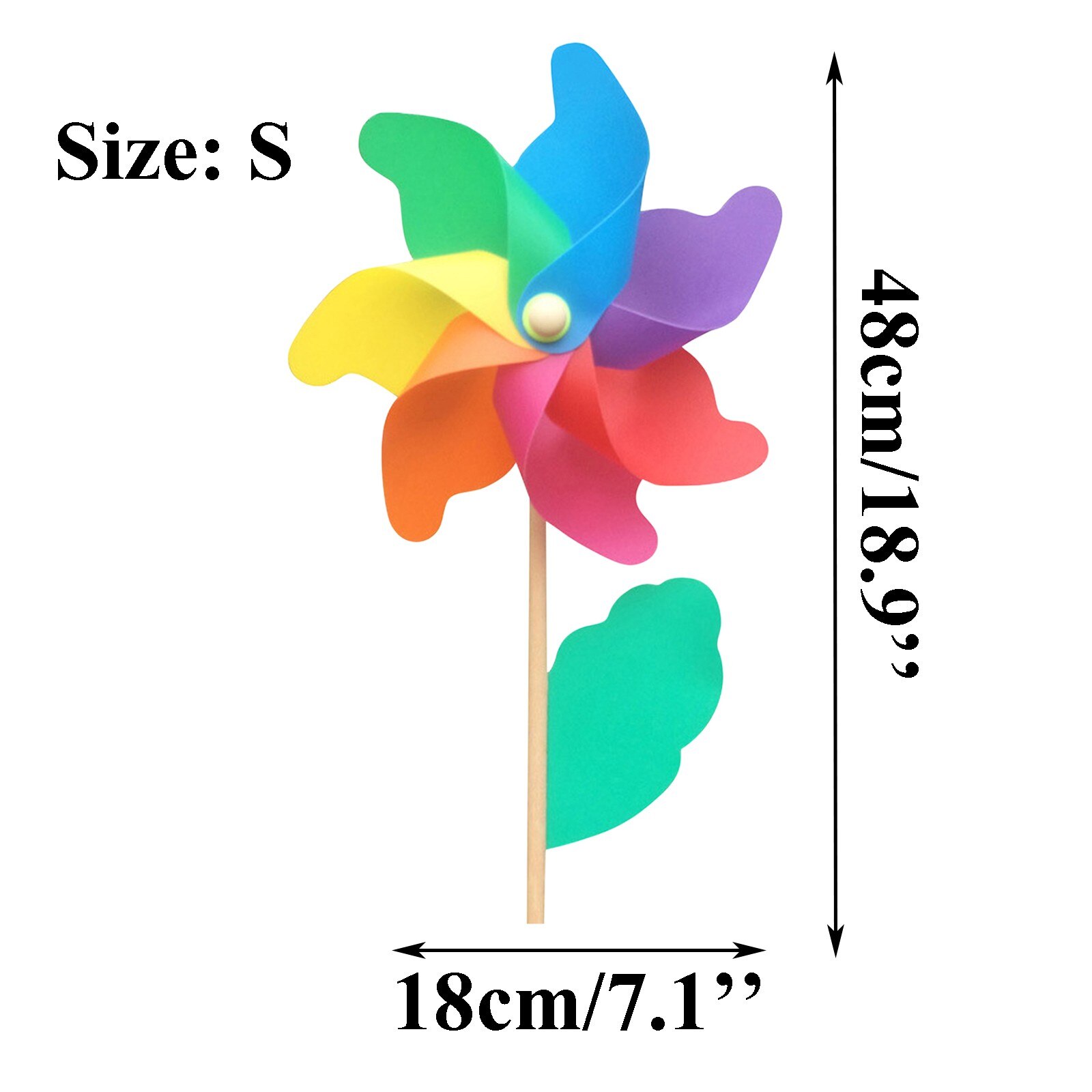 5 pcs DIY Multicolour Windmill Garden Lawn Windmill Decoration Garden Decoration Outdoor Children Playing In The Garden Wind: B