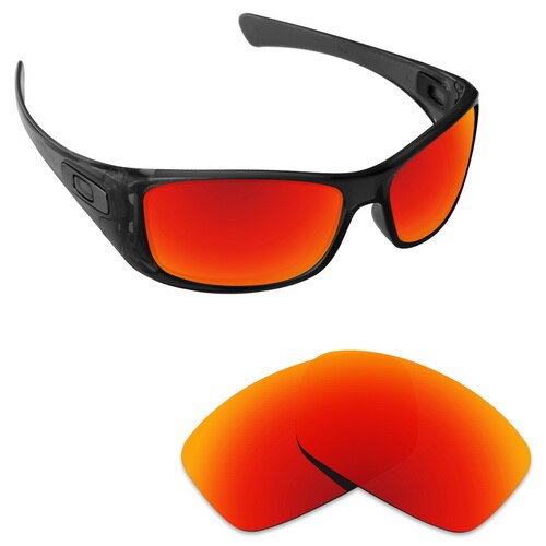 ToughAsNails Polarized Replacement Lenses for Oakley Hijinx Frame - Varieties: Fire Red Mirrored