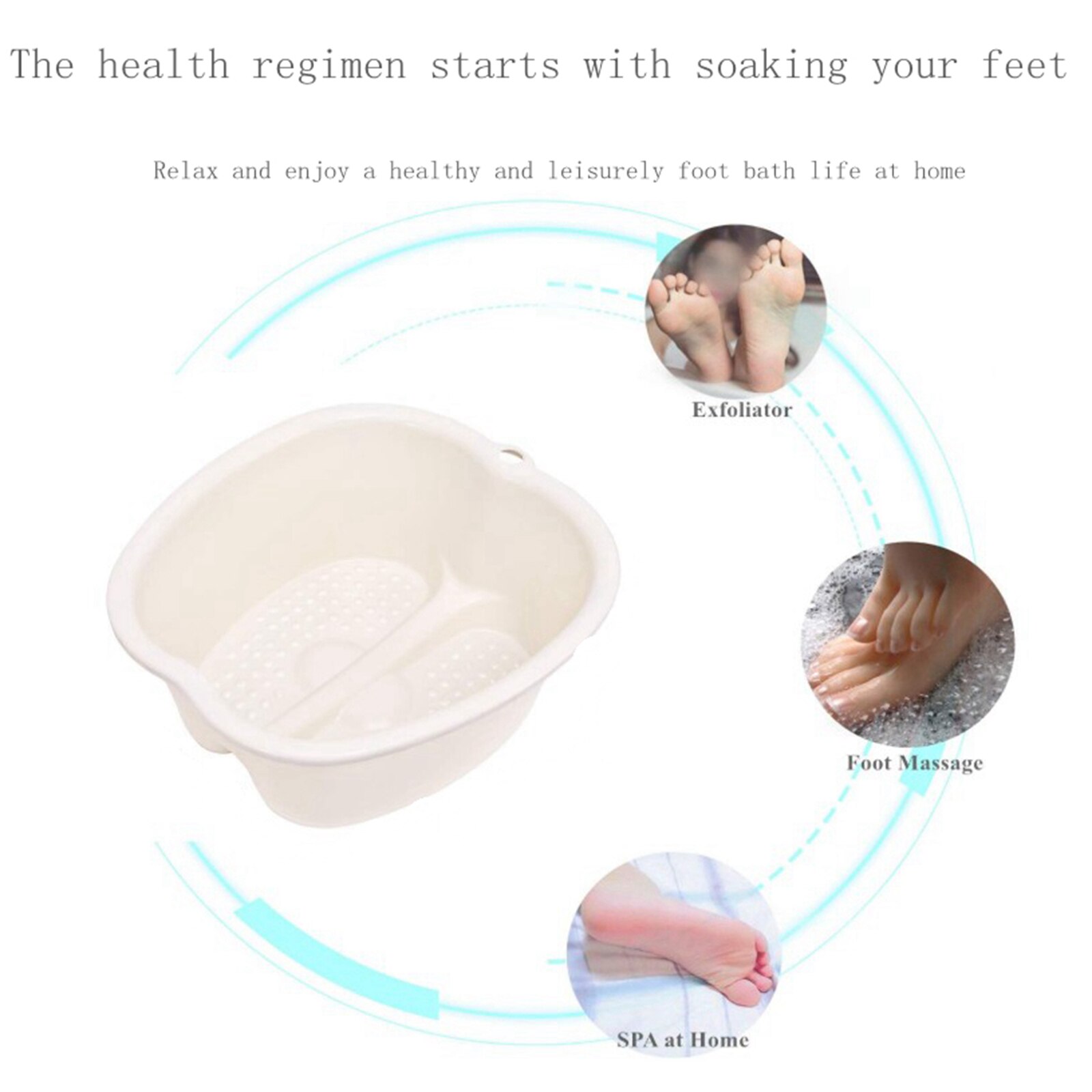 Bassin de bain de trempage des pieds-grande taille pour tremper les pieds, thérapie de massage, bassin de bain de trempage en plastique robuste, Spa relax