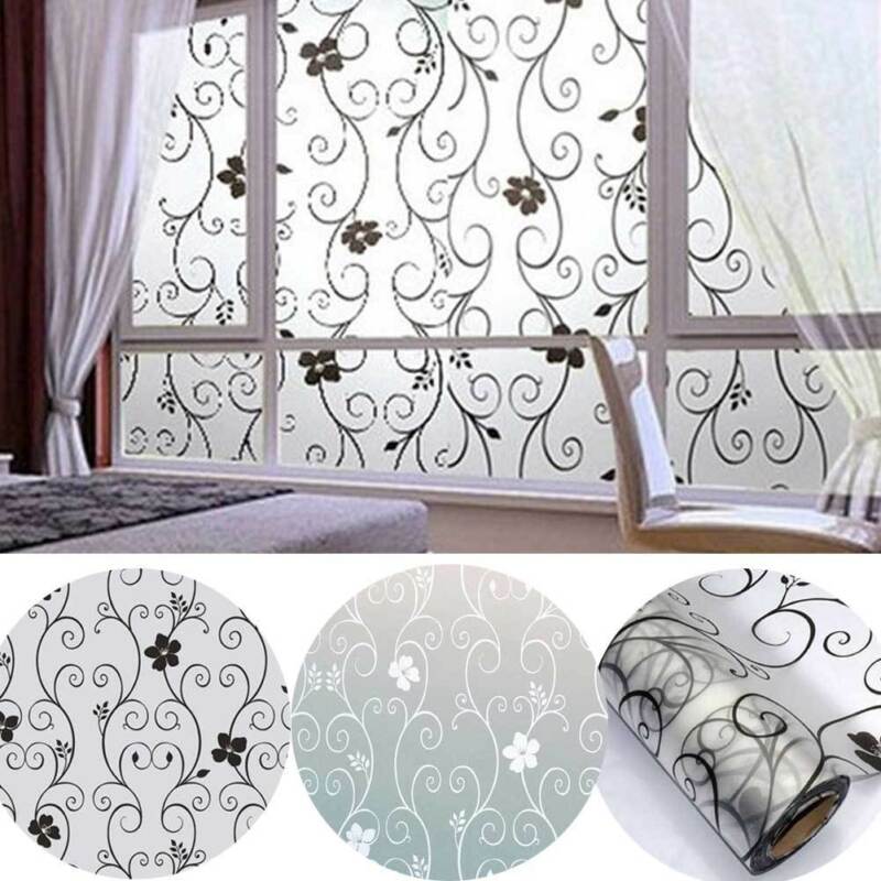 PVC Frosted Glass Window Privacy Self Adhesive Film Sticker Bedroom Bathroom