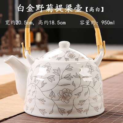 Old style teapot, ceramic tea set, retro Chinese style filtration, large capacity, household large-sized, single teapot: 13