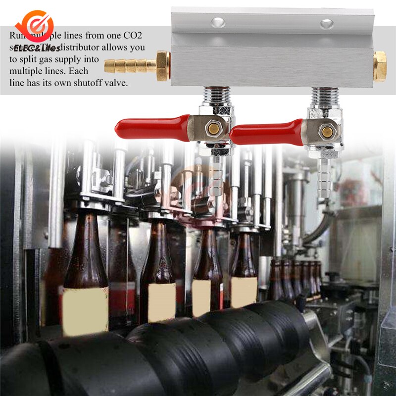 2/3/4 Way CO2 Air Gas Distribution Manifold Splitter Draft Beer Kegerator With Check Valves For Homebrew Beer Brewing Tool