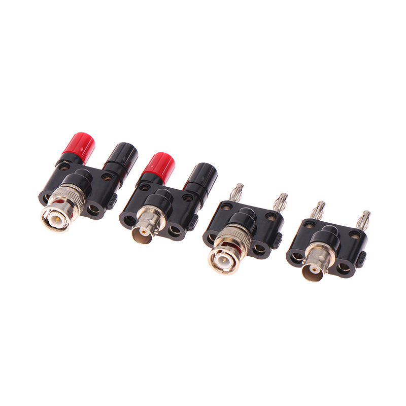 1Pc Adapter BNC Auf Bananen Stecker & Buchse Banana Weibliche Jack Buchse Binding Post RF Coax koaxial Splitter Konverter