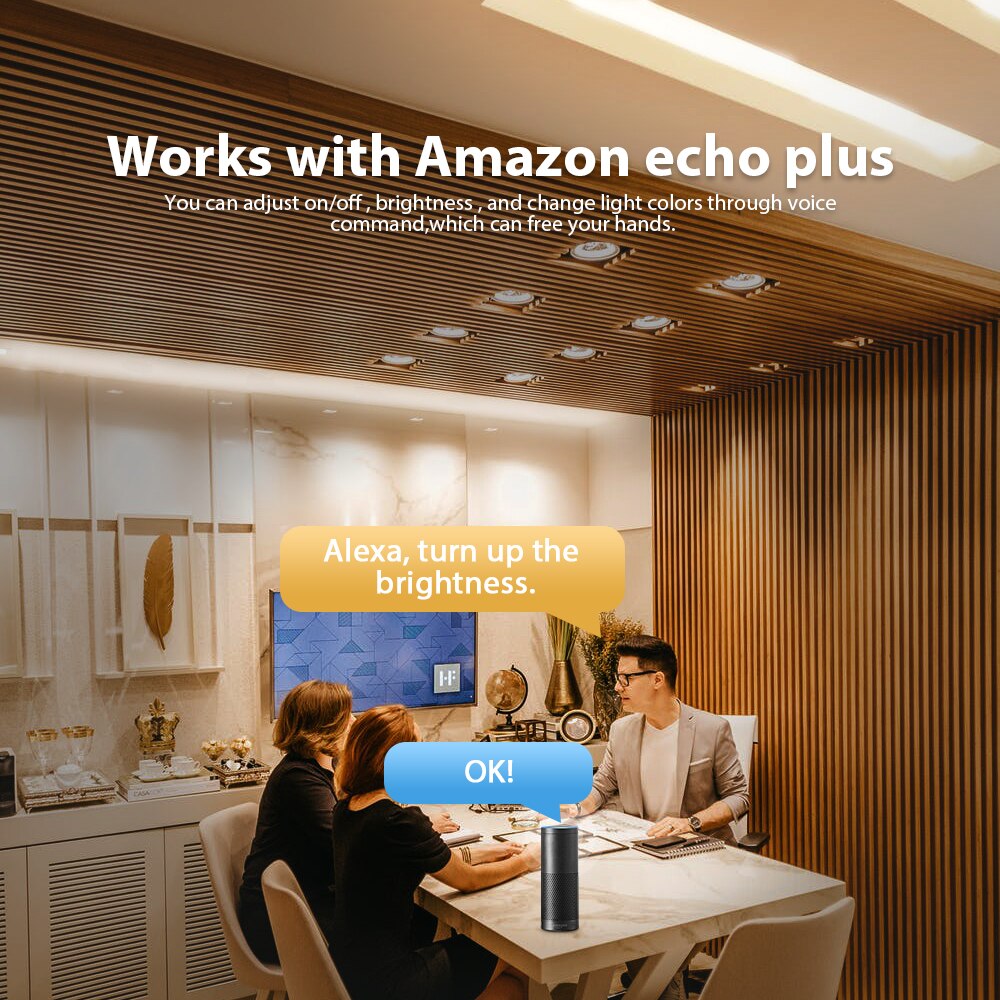 Gledopto Smart Zigbee LED Dimmer Strip Controller, Brightness adjustable Work with zigbee hub App control/ Voice Control/ Remote