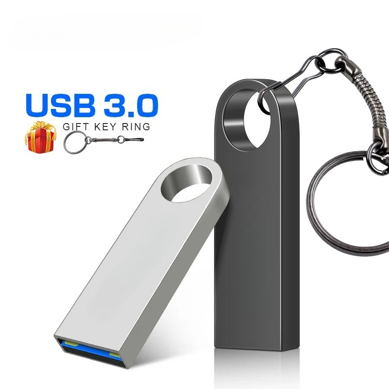 Metal USB 3.0 Flash Drive 128GB 64GB Silver High Speed ​​Pen Drive 32GB 16GB Waterproof Memory Stick Keychain U disk Gold
