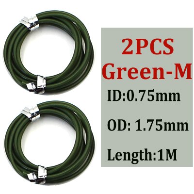 2 pçs acessórios de pesca da carpa shink tubo gancho linha mangas para o equipamento da carpa manga de borracha macio rig tubo manga fingir linha de pesca: 2PCS-Green-M